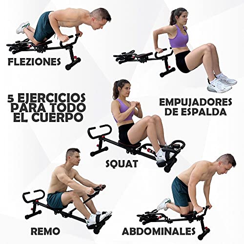 Máquina de Remo InVOGA Hidráulica para casa Plegable con Pantalla y 12 Niveles de Resistencia Ahorro de Espacio y Silencioso Herramienta Gimnasio Multifunción Pectorales Glúteos Abdominales Piernas