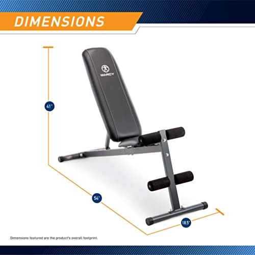 Marcy Banco utilitario SB-261, banco de pesas, inclinación/declinación, ajustable, gimnasio en casa, entrenamiento de cuerpo completo