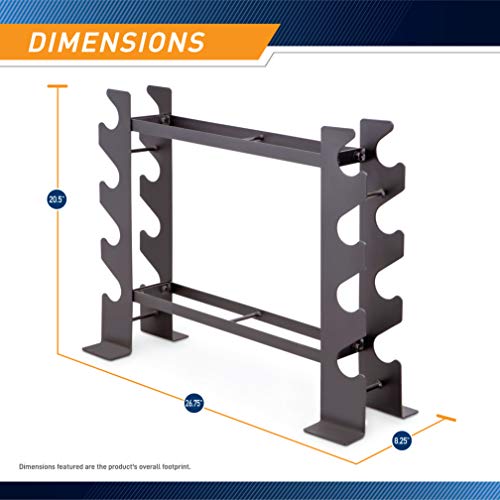 MARCY® DBR-56 Rack de Mancuernas, Adultos Unisex, Grsi Metal, 2 Niveles