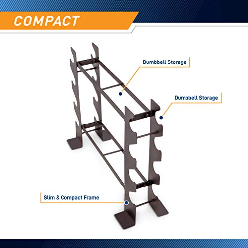 MARCY® DBR-56 Rack de Mancuernas, Adultos Unisex, Grsi Metal, 2 Niveles