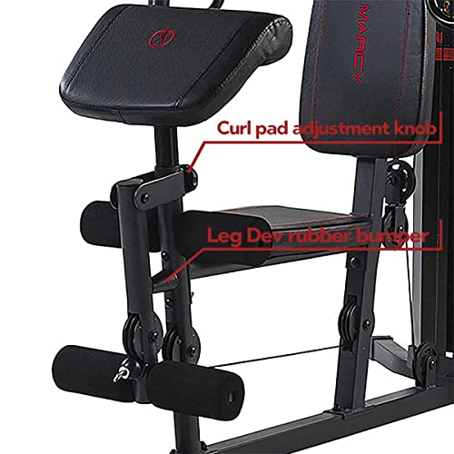 Marcy Multigym HG3000 Eclipse, Multiestación con Carga Guiada, Máquina de Musculación compacta, Gimnasio Multifunción, Brazos Press, Curl piernas y bíceps, Poleas