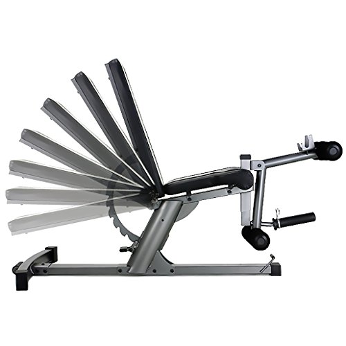 Marcy MWB1282 Platinum – Press de banca con barra guiada Smith - Squat Rack Sentadillas - Banco de musculación con Curl de piernas - Jaula de musculación multifunción con poleas alta y baja - Barra EZ Pulldown – Accesorios incluidos