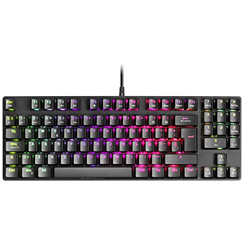 Mars Gaming MKREVOPROBRES Negro, Teclado Gaming RGB Mecánico, TKL+ NUM, Switch Marrón, Español