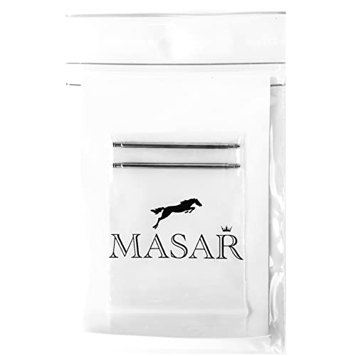 masar Premium - Barras de resorte para reloj, Standard Slx Ø 1,5 mm Inox 316L - 0,8 mm 2 Pcs, 20mm