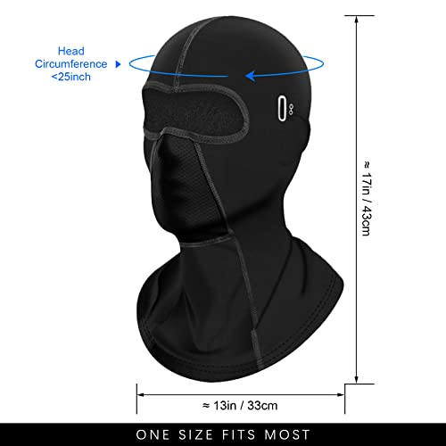 Máscara de Pasamontañas, Pasamontañas Anti Viento Transpirable para Deportes al Aire Libre Bicicleta Motocicleta Snowboard Esquí Ciclismo, Bufanda de esquí para Hombre y Mujer, Negro