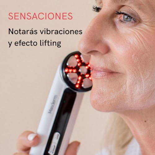 MASDERM | Aparato Radiofrecuencia Facial 5 en 1 | Masajeador Facial Electrico | Limpieza Facial | Maquina Hifu Facial y Corporal Profesional | Galvanica Facial Reafirmante | Alta Frecuencia Estetica