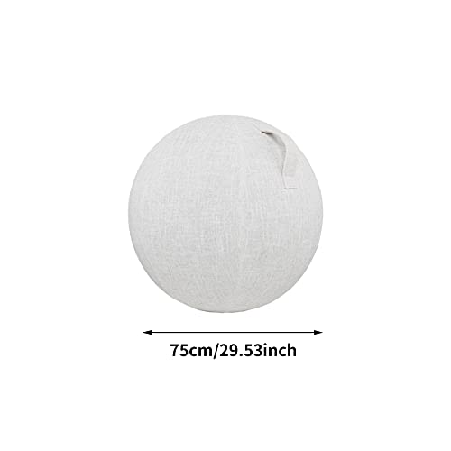 Matedepreso Funda para pelota de yoga, transpirable, con mango, antiarañazos, 55, 65, 75 cm, color beige, tamaño: 65 cm)