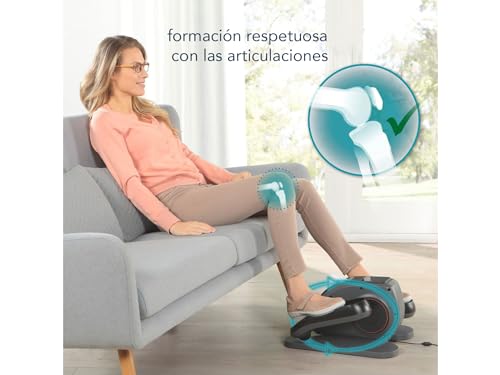 maxVitalis Mini elíptica, entrenador de ejercicios, pedal, bicicleta de entrenamiento, stepper para movimiento en la oficina y en casa, ordenador de entrenamiento claro con 3 programas automáticos