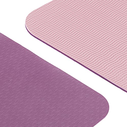 MAXYOGA® Esterilla Doblable para Yoga Colchoneta Yoga Mat Antideslizante y Ligera de Material Ecológico TPE. Tamaño Ideal 183cm x 61cm x 6mm. (Morado)