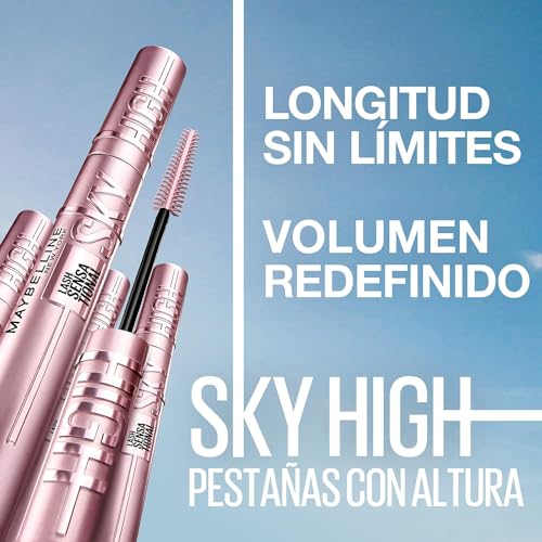 Maybelline New York, Kit de Rutina de Pestañas Sky High, Incluye: Primer de pestañas Sky High con Ceramidas y Provitamina B5, Color Negro + Máscara de pestañas Sky High, Longitud sin límites+Volumen