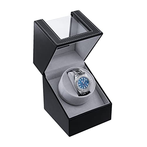 Mcbazel Caja de Enrollador de Reloj Automático Estuche Giratoria Reloj de Pulsera Watch Winder de Cuero PU