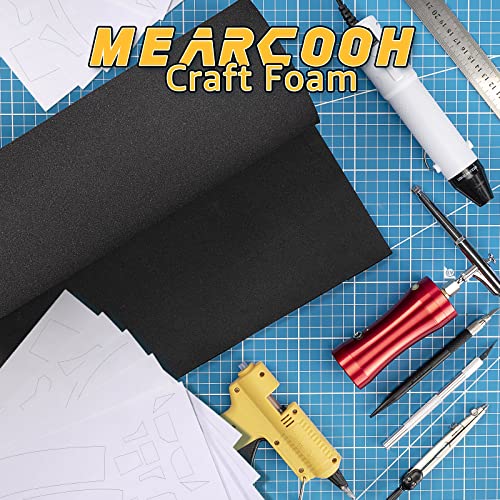 MEARCOOH Negra Goma EVA 5mm 35cm*150cm Cosplay Espuma EVA, 1PCS Goma Espuma Densidad 86kg/m3 para Cosplay Disfraces, Manualidades, Proyectos DIY (Negra 5mm)