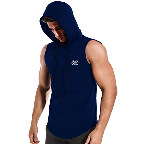 MEETWEE Chaleco de Capucha Sin Mangas para Hombres Chalecos Deportivos Camiseta Tirantes Hombre Secado Rápido Fitness, Carrera, Tank Top sin Mangas