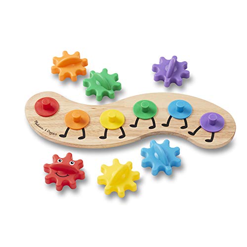 Melissa & Doug Juguete de Engranajes Oruga, Desarrolla Creatividad y Habilidades Motoras, Ideal para Niños y Niñas de 2 a 4 años, Fomenta el Aprendizaje Divertido y Creativo, Juguetes de madera