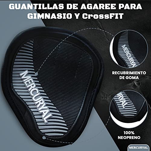 MERCURYAL Guantes Gimnasio Hombre Mujer - Nueva Diseño Guantes Gym - Manoplas de Gimnasio - Guantillas Gimnasio Hombre para Entrenamiento Calistenia, Dominadas, Gimnasia, Musculacion (S, Gris)