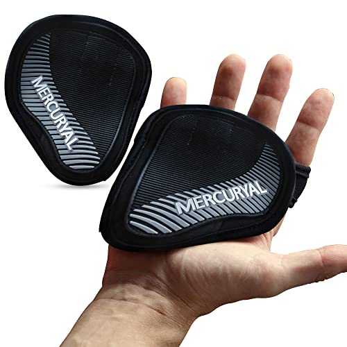 MERCURYAL Guantes Gimnasio Hombre Mujer - Nueva Diseño Guantes Gym - Manoplas de Gimnasio - Guantillas Gimnasio Hombre para Entrenamiento Calistenia, Dominadas, Gimnasia, Musculacion (S, Gris)