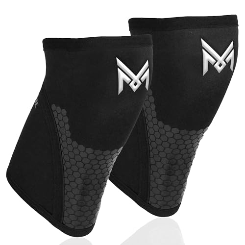 MERCURYAL Pack 2 Rodilleras Crossfit Para Entrenamiento - Rodilleras Gym - Rodilleras Powerlifting - Rodillera Neopreno 5mm - Rodilleras Gimnasio para Hombres y Mujeres (S)