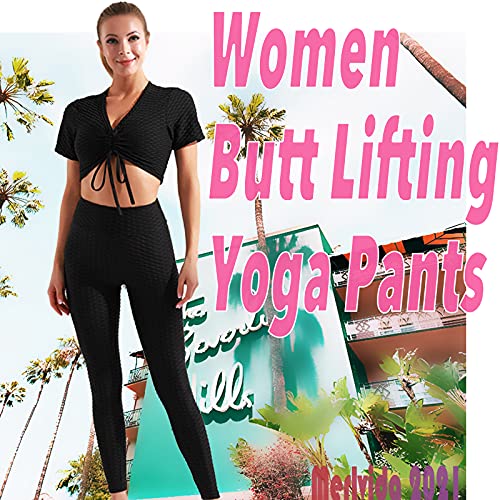 Merlvida Cintura Alta Leggins Mujer Push Up Anti-Cellulite Mallas de Deporte de Mujer - Elásticos Leggins Deportivos Mujer Levante Los Pantalones de Yoga/Ropa Deportiva Mujer para Yoga Fitness Running