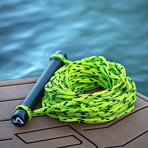 MESLE Cuerda para esquí acuático y Wakeboard, Flotante, Soft-Grip, 18,3 m de Longitud, Flotante, Cuerda de Remolque para Deportes acuáticos, Incl. Rope Keeper