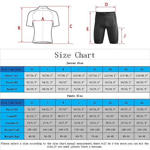 METAAN Hombres de Bicicleta con 5D Gel Acolchado MTB Ciclismo Maillots Tirantes Culotte Pantalones Cortos Culotes