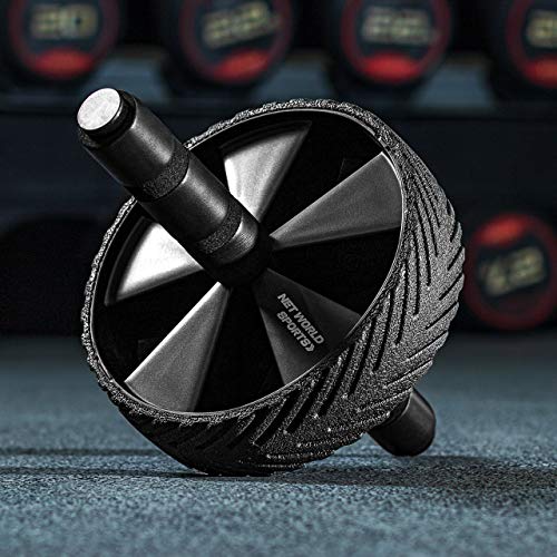 METIS Rueda Abdominal – AB Wheel de Fitness | Rodillo para Entrenar en Casa o en Gimnasios – Mangos Antideslizantes