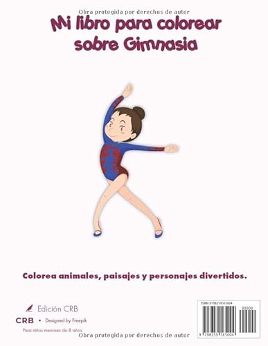 Mi libro para colorear sobre Gimnasia: Dibujos divertidos, niños de 4 a 8 años