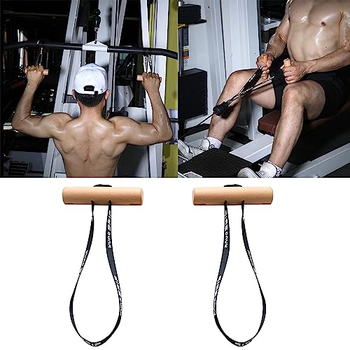 Miaelle Asas ergonómicas para dominadas robustas, asas de máquina de cable, asas de entrenamiento de levantamiento para el hogar o el gimnasio, asas ergonómicas de banda de resistencia