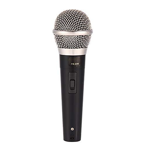 Micrófono dinámico omnidireccional para interpretación de música vocal de karaoke, micrófono de voz claro con cable profesional de mano, sonido más claro y fuerte.