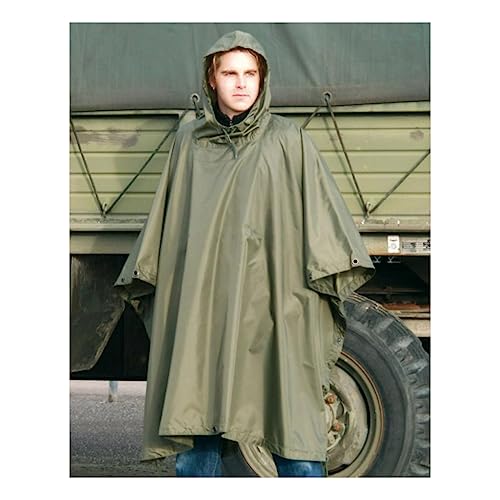 Mil-Tec Poncho-10630001 Poncho, Verde Oliva, Talla única para Hombre