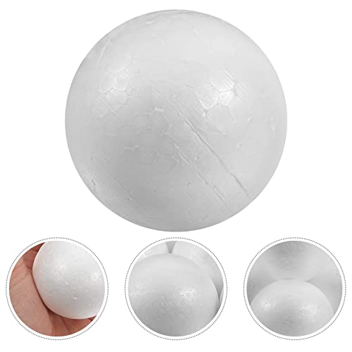 MILISTEN 100 Bolas de Espuma para Manualidades Bolas de Espuma de Poliestireno Lisas para Manualidades Adornos para Manualidades Proyectos Escolares Decoración Navideña (Blanco 2 Cm)