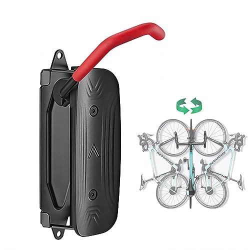 Mimoke Soporte de pared giratorio para bicicleta - Soporte vertical para bicicletas - Almacenamiento de bicicletas para garaje - MTB y bicicleta de carretera