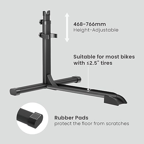 Mimoke Soporte vertical para bicicletas - Soporte de suelo vertical independiente para guardar bicicletas en interiores - Garajes y apartamentos (una pieza)