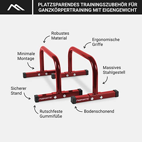 Mini Barras PARALELAS Professional L x An x Al: 60x35x29 cm | Empuñaduras de Push-up con Barras de Flexiones