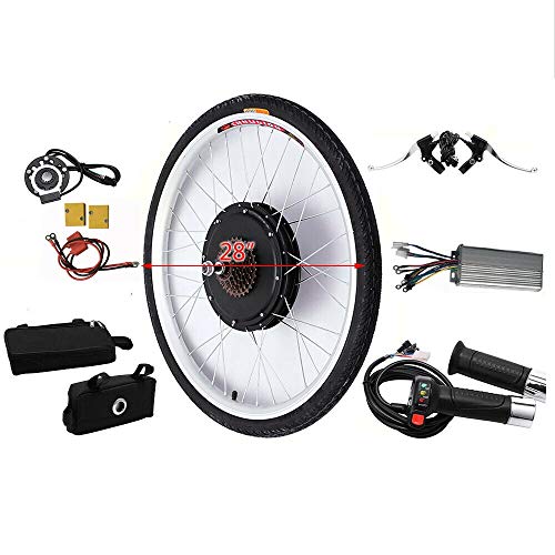 MINUS ONE 28 Kit de conversión de Bicicleta eléctrica Zoll Elektro-Fahrrad Umbausatz Hinterrad Heckmotor, 48V / 1000W