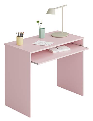 Miroytengo Pack Muebles Estudio Juvenil Infantil I-Joy en Color Rosa Habitación Dormitorio con Estilo Moderno (Escritorio + estantería)