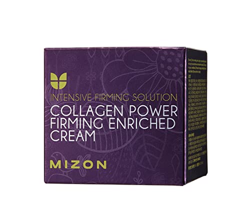 [Mizon] Crema Enriquecida con Colágeno Marino (50ml) Skincare coreano, 54% de colágeno marino, cuidado intensivo antienvejecimiento y líneas finas (Collagen Power Firming Enriched Cream)