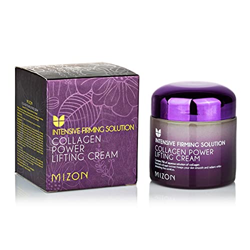 [Mizon] Crema Power Lifting de Colágeno (75ml) Hidratante Intensivo con 75% de Extracto de Colágeno Marino, Cosmético Coreano (Collagen Power Lifting Cream)