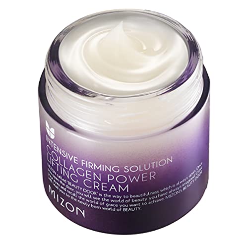 [Mizon] Crema Power Lifting de Colágeno (75ml) Hidratante Intensivo con 75% de Extracto de Colágeno Marino, Cosmético Coreano (Collagen Power Lifting Cream)