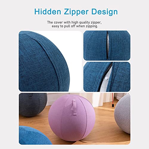 MJGFD Fundas para sillas de Bola, Funda Protectora Antideslizante para Pelotas de Yoga, 55 cm/65 cm/75 cm, protección contra pinchazos,Azul,Diameter 75cm