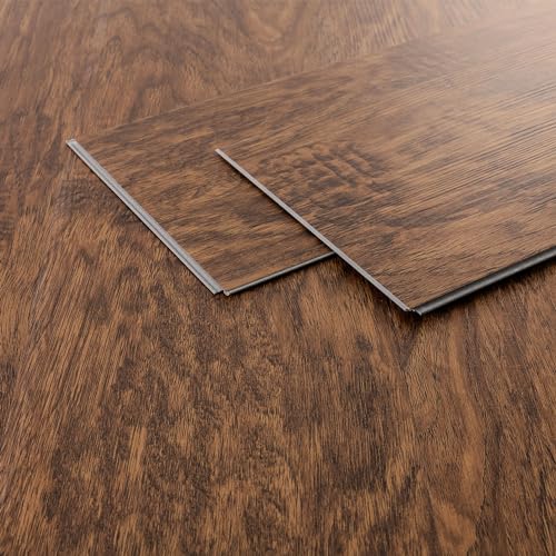 ML-Design Suelo de Vinilo PVC Instalación Mediante Sistema de Click Lamas Vinílicas de Aspecto Madera Acacia Marrón 122cm x 18cm x 4,2mm, Grosor 4,2mm, 1,54m²/7 Planchas Antideslizantes e Impermeables