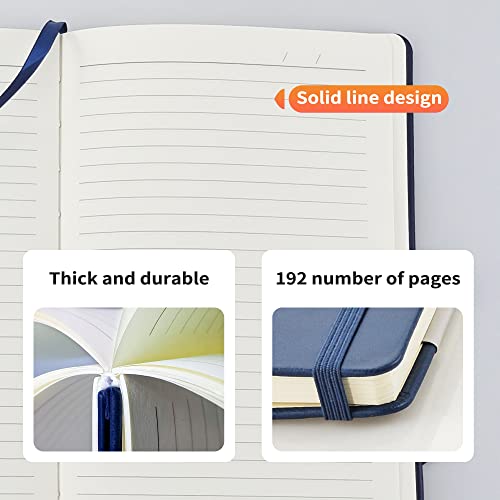 Mlife Cuaderno Rayado A6 3Pack,Libreta con 192 páginas,Papel grueso de 80g/m² resistente a la tinta,Notebook con Tapa Dura de PU,Bolsillo interior,Banda elástica,Bullet Journal&Diary(Verde)