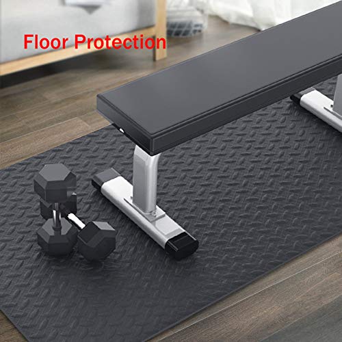 MNBVH Esterilla Maquinas Fitness, Caracteristicas : Antideslizante - Absorbe Golpes - Insonorizar - Usado para Cinta de Correr y Todo Maquinas de Gimnasio Alfombra 175×80×1cm