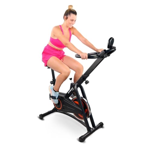 Mobiclinic® Fitness, Bicicleta de spinning, Volante inercia 10kg, Resistencia regulable, Makalu, Regulable al completo, Pantalla LCD, Marca Española, Pulsómetro, Portabotellas, Soporte para móvil