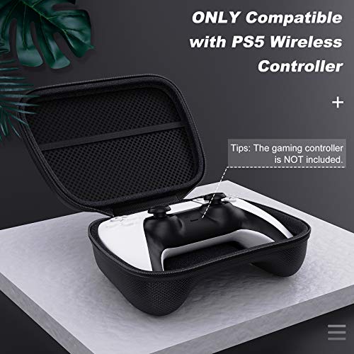 MoKo Estuche de Protección para Juegos, Compatible con Controlador inalámbrico DualSense 2020 Xbox/Series X/S, Bolsa de Almacenamiento Portátil con Cordón de Material EVA - Negro