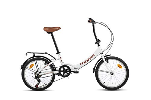 Moma Bikes Bicicleta Plegable Urbana FIRST CLASS 20", Aluminio, SHIMANO 6v. Sillin Confort