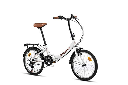 Moma Bikes Bicicleta Plegable Urbana FIRST CLASS 20", Aluminio, SHIMANO 6v. Sillin Confort