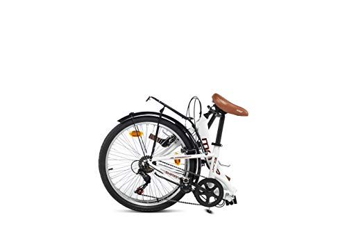 Moma Bikes Bicicleta Plegable Urbana TOP CLASS 24", Aluminio, SHIMANO 6v, Sillin Confort