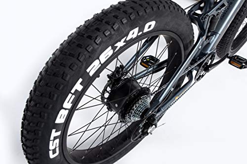 Moma Bikes E-FAT26PRO - Bicicleta Eléctrica Fatbike, Full SHIMANO Altus 8v, Frenos de Disco Hidráulicos, Batería Litio integrada y extraíble de 48V 13Ah