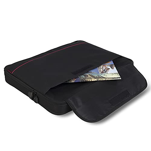 MONRAY PASSENGER - Funda Portátil, Maletín Portátil, Para Ordenador Portátil de hasta 16", Correa de Transporte Desmontable, Compartimentos Internos y Externos, Peso 756 g, Color Negro