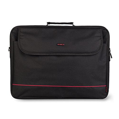 MONRAY PASSENGER - Funda Portátil, Maletín Portátil, Para Ordenador Portátil de hasta 16", Correa de Transporte Desmontable, Compartimentos Internos y Externos, Peso 756 g, Color Negro